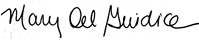 Mary Del Guidice signature